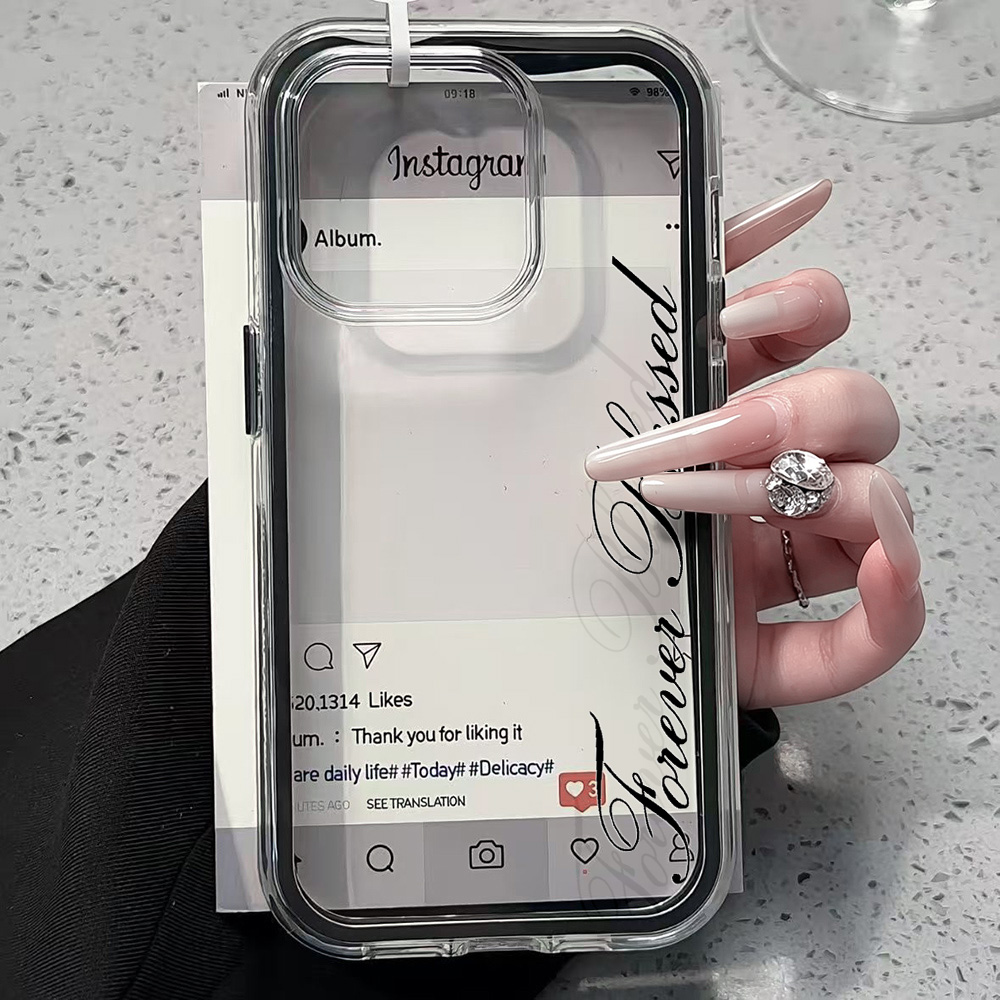 Clear Shockproof Bumper Case - Прозрачный силиконовый чехол Forever Blessed Simple