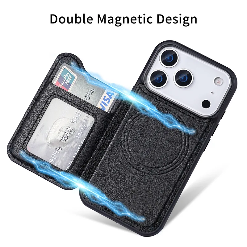 Магнитный кожаный чехол-кошеле – обзор и цена Leather Wallet Card Holder Phone Cover