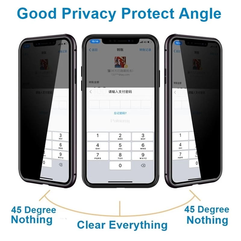 Металлический чехол с магнитны – обзор и цена Anti Spy Privacy Glass Case